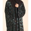 Velvety Leaf Abaya - Green