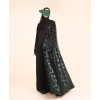 Velvety Leaf Abaya - Green