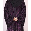 Velvety Leaf Abaya - Purple