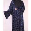 Velvety Leaf Abaya - Violet
