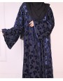 Velvety Leaf Abaya - Violet