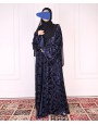 Velvety Leaf Abaya - Violet