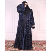 Velvety Leaf Abaya - Violet