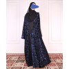 Velvety Leaf Abaya - Violet