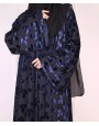 Velvety Leaf Abaya - Violet
