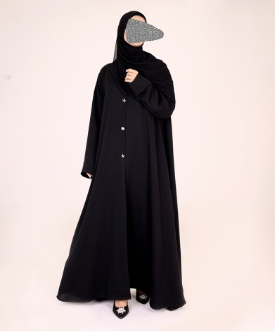 Abaya 3 Pc Set - Black