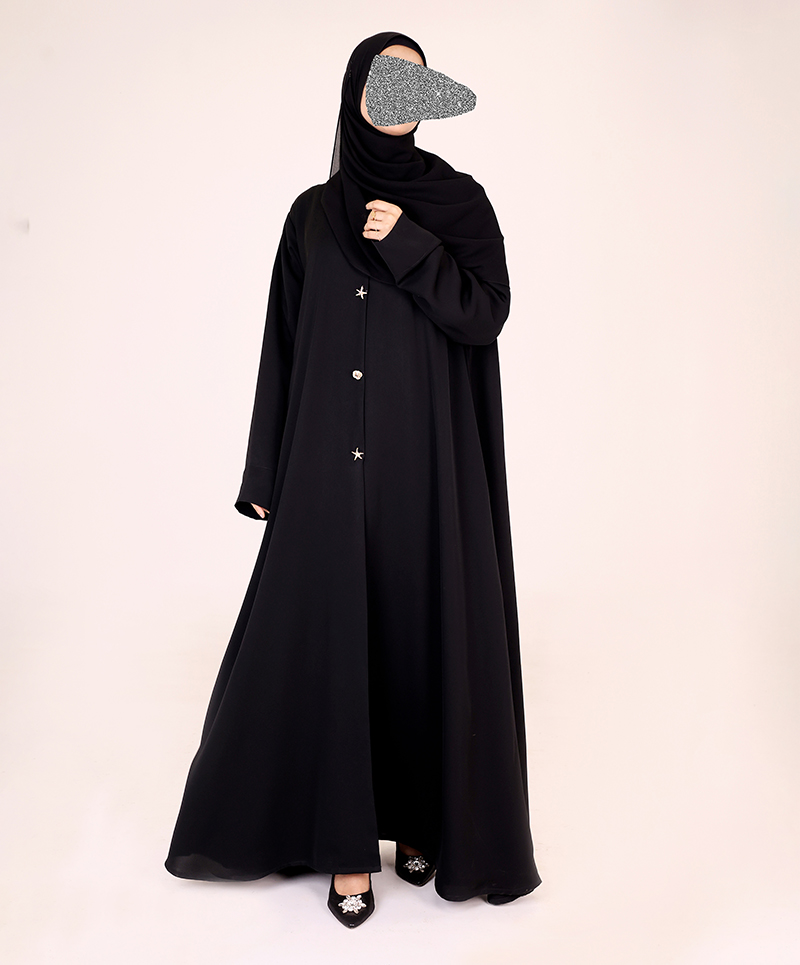 Abaya 3 Pc Set - Black