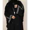 Abaya 4 Pc Set - Silver Embroidery  
