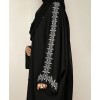Abaya 4 Pc Set - Silver Embroidery  