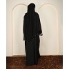 Abaya 4 Pc Set - Silver Embroidery  