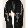 Abaya 4 Pc Set - Silver Embroidery  
