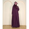 Abaya 3 Pc Set - Plum