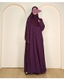 Abaya 3 Pc Set - Plum