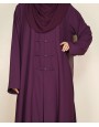 Abaya 3 Pc Set - Plum