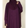 Abaya 3 Pc Set - Plum