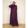 Abaya 3 Pc Set - Plum