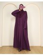 Abaya 3 Pc Set - Plum