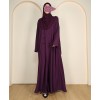 Abaya 3 Pc Set - Plum