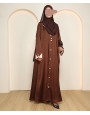 Abaya 3 Pc Set - Brown
