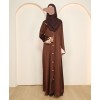 Abaya 3 Pc Set - Brown
