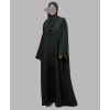 Candy 3 Pc Set Abaya - Forest Green