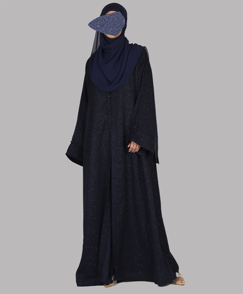 Candy 3 Pc Set Abaya - Blue