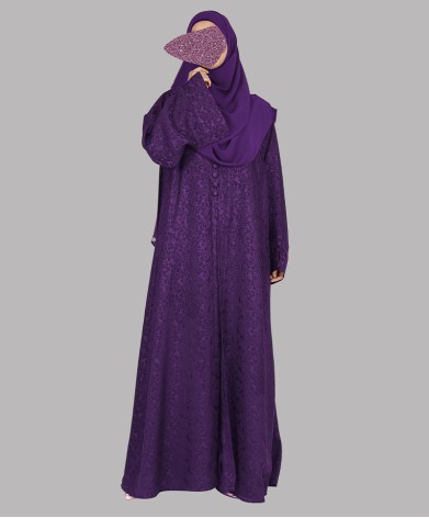 Candy 3 Pc Set Abaya - Purple