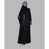 Denim 3 Pc Set Abaya - Black