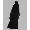 Denim 3 Pc Set Abaya - Black