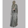 Satin-Dori 3 Pc Set Abaya - Olive