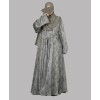 Satin-Dori 3 Pc Set Abaya - Olive