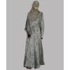 Satin-Dori 3 Pc Set Abaya - Olive