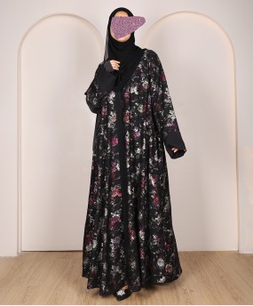 Foil Print 3 Pc Set Abaya