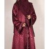 Abaya 3 Pc Set - Cherry Red