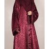 Abaya 3 Pc Set - Cherry Red