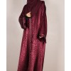 Abaya 3 Pc Set - Cherry Red
