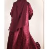 Abaya 3 Pc Set - Cherry Red