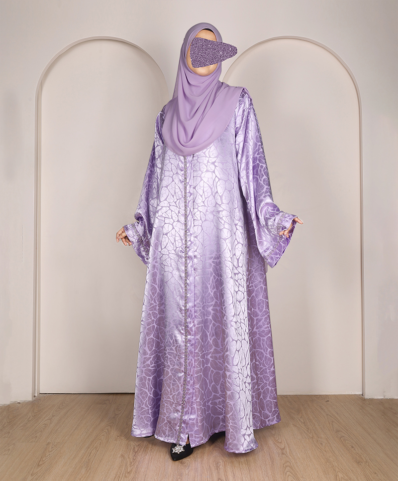 Abaya 3 Pc Set - Lilac