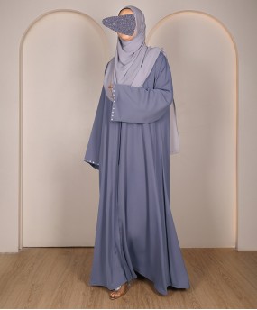 Abaya 3 Pc Set - Grey
