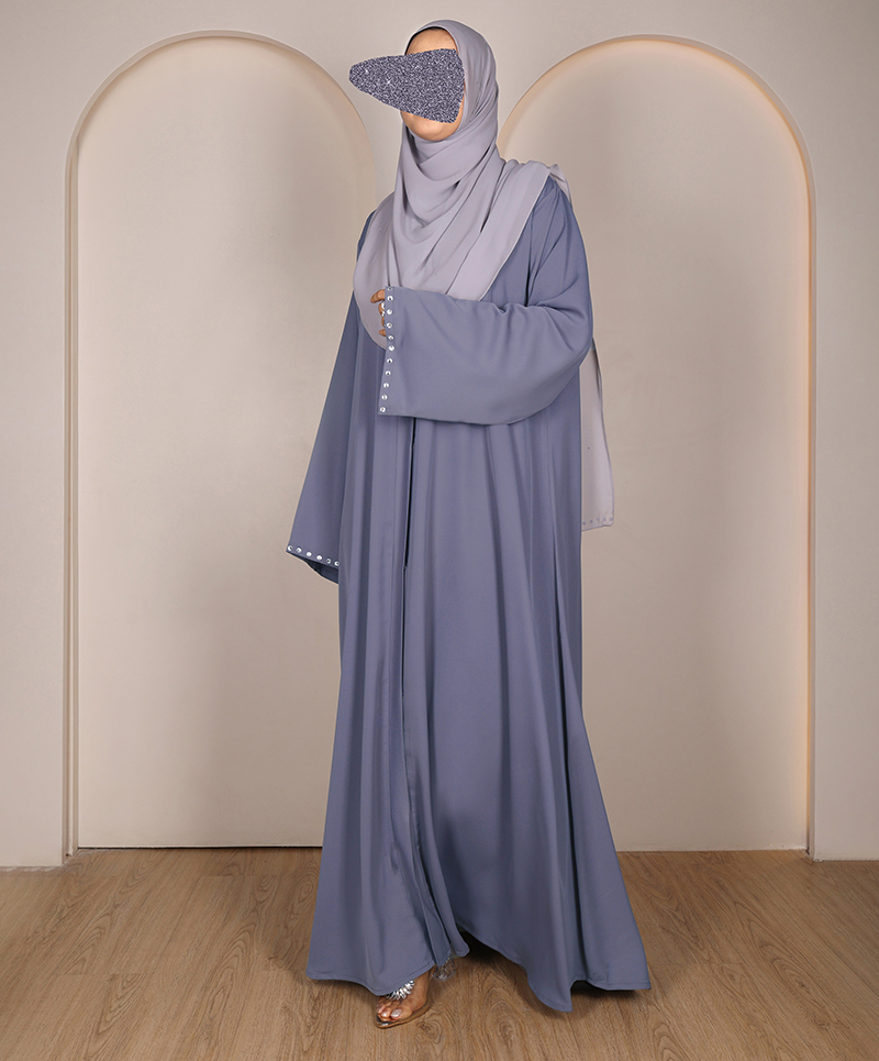 Abaya 3 Pc Set - Grey