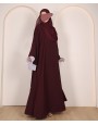 Abaya 3 Pc Set - Maroon