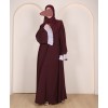 Abaya 3 Pc Set - Maroon