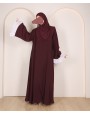 Abaya 3 Pc Set - Maroon