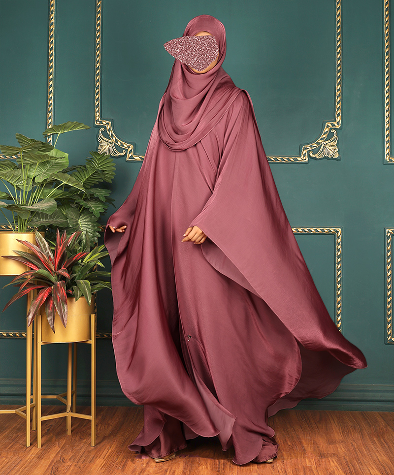 Daliya 4 Pc Set Abaya - Mauve Pink