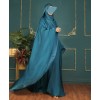 Daliya 4 Pc Set Abaya - Teal
