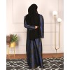 Jacquard Print Abaya - Blue