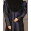 Jacquard Print Abaya - Blue