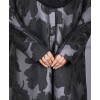 Jacquard Print Abaya - Grey