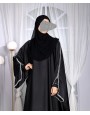 Abaya 3 Pc Set - Black
