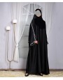 Abaya 3 Pc Set - Black